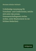 Vollständige Anweisung für Vorschuss- und Creditvereine, welche sich unter das preuss. Genossenschaftsgesetz stellen wollen, nebst Musterstatut (in der Schluss-Redaction)