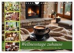 Cover Wellnesstage zuhause - 12 anregende KI Ideen für deine persönlichen Spa Tage (Wandkalender 2026 DIN A4 quer), CALVENDO Monatskalender