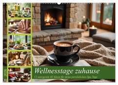 Cover Wellnesstage zuhause - 12 anregende KI Ideen für deine persönlichen Spa Tage (Wandkalender 2026 DIN A2 quer), CALVENDO Monatskalender