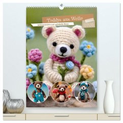 Cover Teddys aus Wolle (hochwertiger Premium Wandkalender 2026 DIN A2 hoch), Kunstdruck in Hochglanz