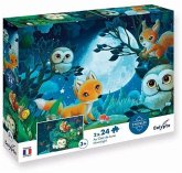 Tiere in der Nacht 2x24 Teile Puzzle Tiere in der Nacht 2x24 Teile Puzzle