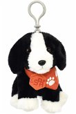 Schlüsselanhänger Hund schwarz-weiss, 13cm (MQ6) **