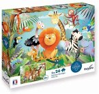 Tiere 2x24 Teile Puzzle