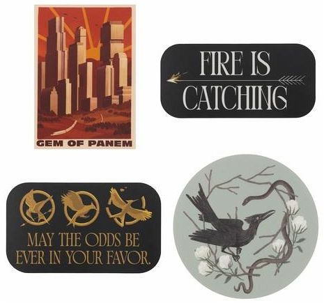 The Hunger Games: Assorted Stickers - Sticker Set of 4 The Hunger Games: Assorted Stickers - Sticker Set of 4