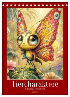 Cover Tiercharaktere - Witzig und bezaubernd (Tischkalender 2026 DIN A5 hoch), CALVENDO Monatskalender