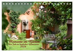 Cover Momente im Garten (Tischkalender 2026 DIN A5 quer), CALVENDO Monatskalender