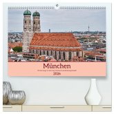 München - Unterwegs in der bayrischen Landeshauptstadt (hochwertiger Premium Wandkalender 2026 DIN A2 quer), Kunstdruck in Hochglanz
