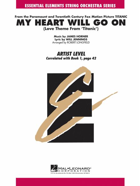 My heart will go on für Streichorchester Partitur und Stimmen