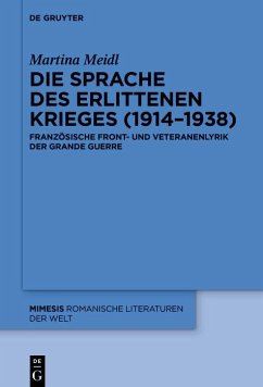 Cover Die Sprache des erlittenen Krieges (1914-1938) (eBook, ePUB)
