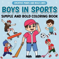 Cover Boys in Sports Simple and Bold Coloring Book