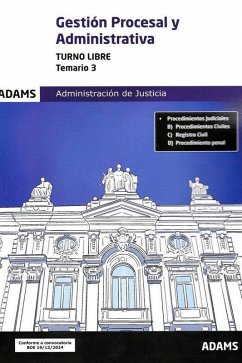 Cover Temario 3 Gestión Procesal y Administrativa, turno libre