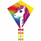 Ecoline 102101 - Ecoline: Eddy Unicorn, 50x45cm+2,5m Drachenschwanz, Drachen/Kinderdrachen