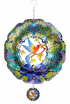 Cover Kinetic Art 110261 - Kinetic Art: Metal Hanging Wind Spinner, Metall Windspiel, 29x37cm, 3D Tropical Bird