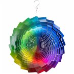 Kinetic Art 110260 - Kinetic Art: Metal Hanging Wind Spinner, Metall Windspiel 30x38cm, 3D Rainbow Fountain