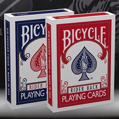 Cover Bicycle Rider Back in Rot oder Blau (807 Classic Tuck, (Designer Spielkarten, Poker, Skat...)