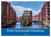 Freie Hansestadt Hamburg (Wandkalender 2026 DIN A2 quer), CALVENDO Monatskalender