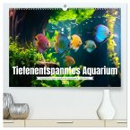 Tiefenentspanntes Aquarium (hochwertiger Premium Wandkalender 2026 DIN A2 quer), Kunstdruck in Hochglanz