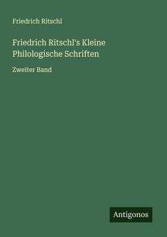 Cover Friedrich Ritschl's Kleine Philologische Schriften
