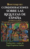 Consideraciones sobre las riquezas de España Consideraciones sobre las riquezas de España