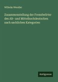 Zusammenstellung der Fremdwörter des Alt- und Mittelhochdeutschen nach sachlichen Kategorien Zusammenstellung der Fremdwörter des Alt- und Mittelhochdeutschen nach sachlichen Kategorien