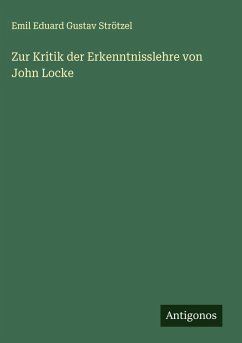 Cover Zur Kritik der Erkenntnisslehre von John Locke