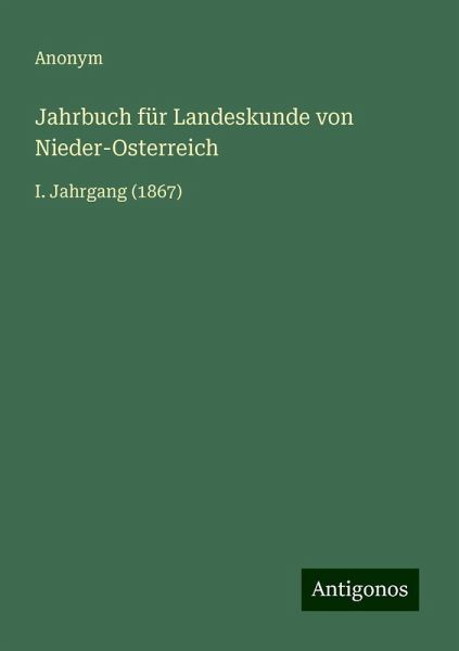 Jahrbuch für Landeskunde von Nieder-Osterreich