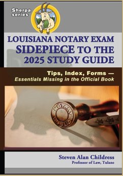 Cover Louisiana Notary Exam Sidepiece to the 2025 Study Guide