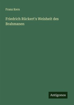 Cover Friedrich Rückert's Weisheit des Brahmanen