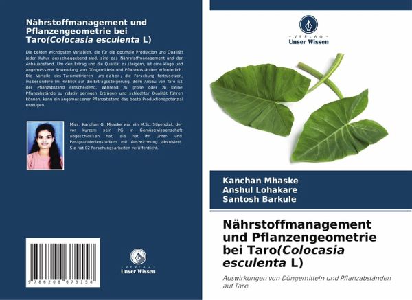 Nährstoffmanagement und Pflanzengeometrie bei Taro(Colocasia esculenta L) Nährstoffmanagement und Pflanzengeometrie bei Taro(Colocasia esculenta L)