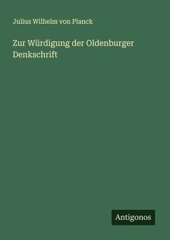 Cover Zur Würdigung der Oldenburger Denkschrift