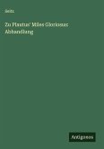 Zu Plautus' Miles Gloriosus: Abhandlung