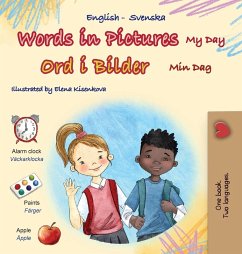 Cover Words in Pictures - My Day (English Swedish Bilingual Children's Book)