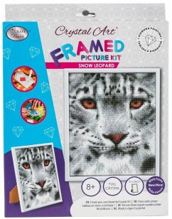Cover Craft Buddy CAM-15-white - Snow Leopard, 21x25cm Picture Frame Crystal Art, Diamond Painting
