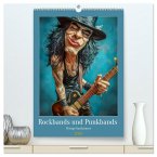 Rockbands und Punkbands - Witzige Karikaturen (hochwertiger Premium Wandkalender 2026 DIN A2 hoch), Kunstdruck in Hochglanz