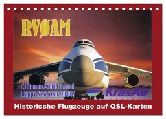 Cover Historische Flugzeuge auf QSL-Karten (Tischkalender 2026 DIN A5 quer), CALVENDO Monatskalender