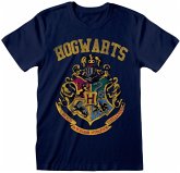 Harry Potter - Hogwarts Faded Crest T- Shirt Large