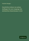 Geschichte Achens von seinen Anfängen bis zum Ausgange des sächsischen Kaiserhauses (1024)