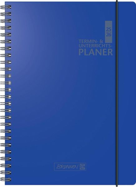 BRUNNEN Termin- & Unterrichtsplaner (2025/2026), 2 Seiten = 1 Woche, A4, 224 Seiten, Kunststoff-Einband Baladek, blau BRUNNEN Termin- & Unterrichtsplaner (2025/2026), 2 Seiten = 1 Woche, A4, 224 Seiten, Kunststoff-Einband Baladek, blau
