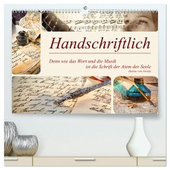 Handschriftlich (hochwertiger Premium Wandkalender 2026 DIN A2 quer), Kunstdruck in Hochglanz
