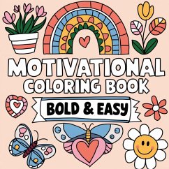 Cover Motivational Coloring Book Bold & Easy