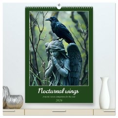 Cover Nocturnal wings - A mystic raven companion for the year (High Quality Premium Wall Calendar 2026 DIN A2 portrait),CALVENDO 12 Month Wall Calendar