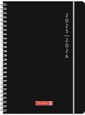 BRUNNEN Schülerkalender (2025/2026) "Plain Black", 2 Seiten = 1 Woche, A5, 208 Seiten, PP-Umschlag, schwarz BRUNNEN Schülerkalender (2025/2026) "Plain Black", 2 Seiten = 1 Woche, A5, 208 Seiten, PP-Umschlag, schwarz