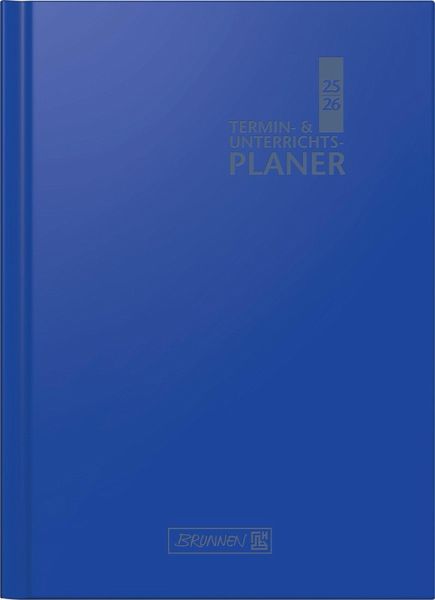 BRUNNEN Termin- & Unterrichtsplaner (2025/2026), 2 Seiten = 1 Woche, A4, 224 Seiten, Kunststoff-Einband Baladek, blau BRUNNEN Termin- & Unterrichtsplaner (2025/2026), 2 Seiten = 1 Woche, A4, 224 Seiten, Kunststoff-Einband Baladek, blau