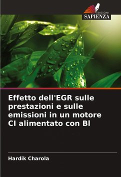 Cover Effetto dell'EGR sulle prestazioni e sulle emissioni in un motore CI alimentato con Bl