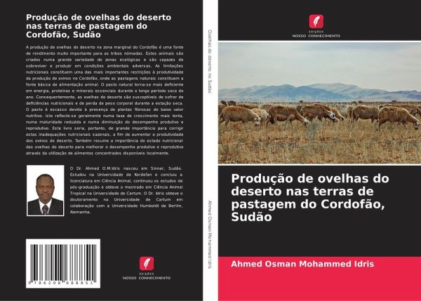 Produção de ovelhas do deserto nas terras de pastagem do Cordofão, Sudão