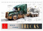 Trucks - Design Studien (Tischkalender 2026 DIN A5 quer), CALVENDO Monatskalender