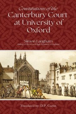 Cover Constitutions of the Canterbury Court at Oxford University