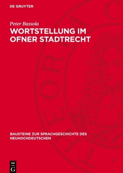 Cover Wortstellung im Ofner Stadtrecht