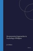 Hermeneutical Approaches in Psychology of Religion Hermeneutical Approaches in Psychology of Religion