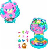 Polly Pocket Glitzerinsel-Schatulle, Spielset mit 1 Mini-Meerjungfrauenpuppe u Polly Pocket Glitzerinsel-Schatulle, Spielset mit 1 Mini-Meerjungfrauenpuppe u